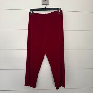 Jostar Women’s Small Red Slinky Cropped Pull on Pants Stretchy